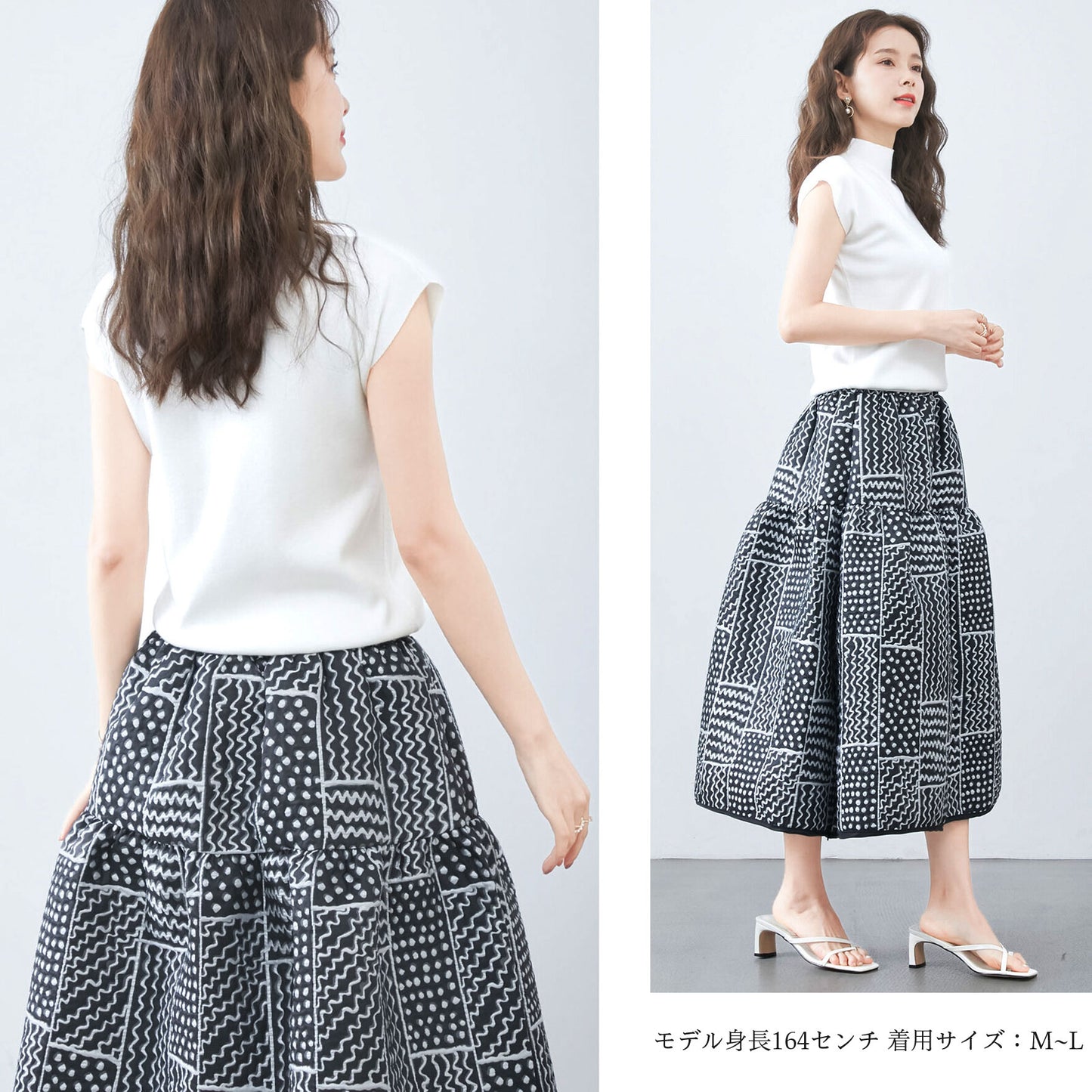 フレンチ袖ハイネックニットトップス 7カラー M〜L