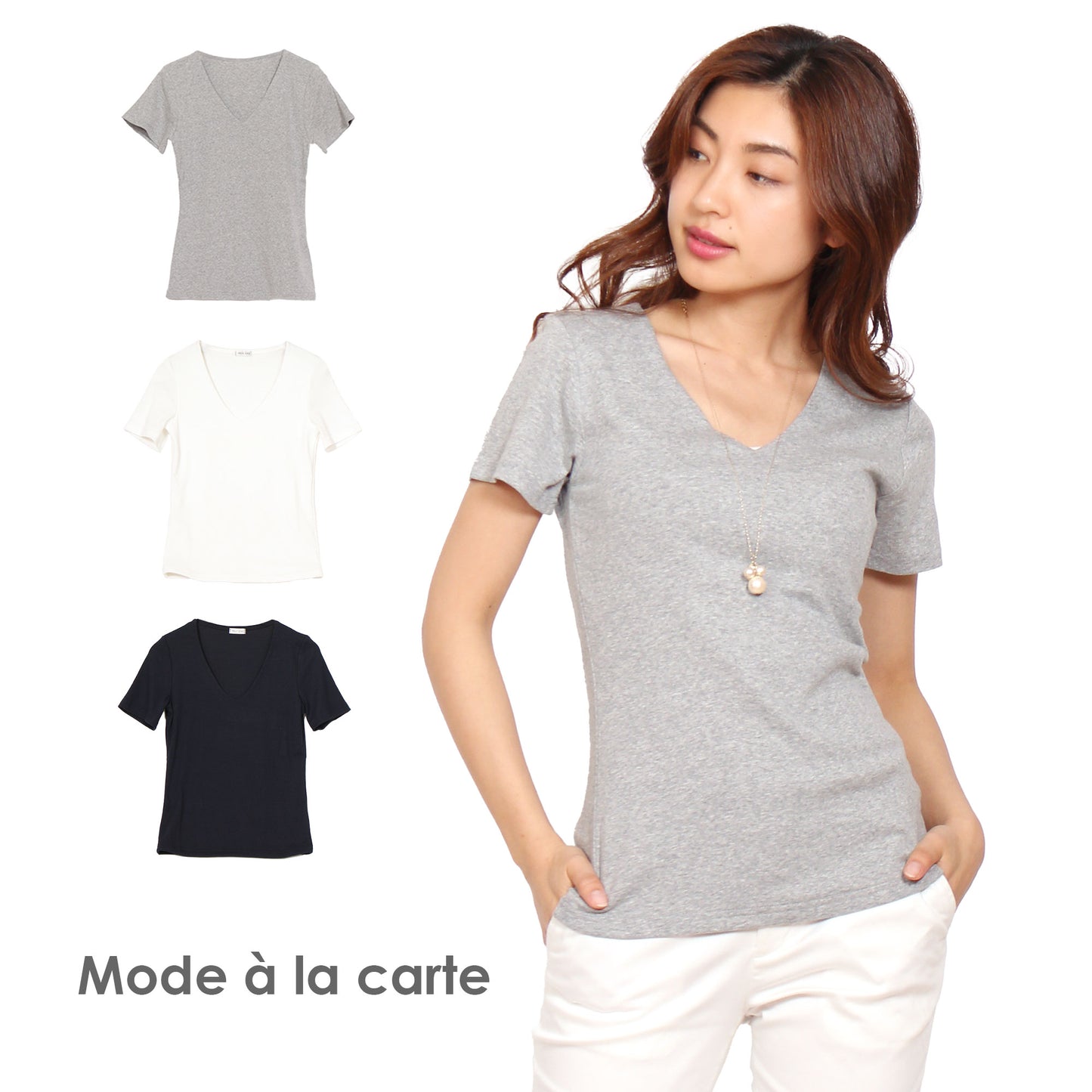 透けない半袖カットソーTシャツ M 3カラー