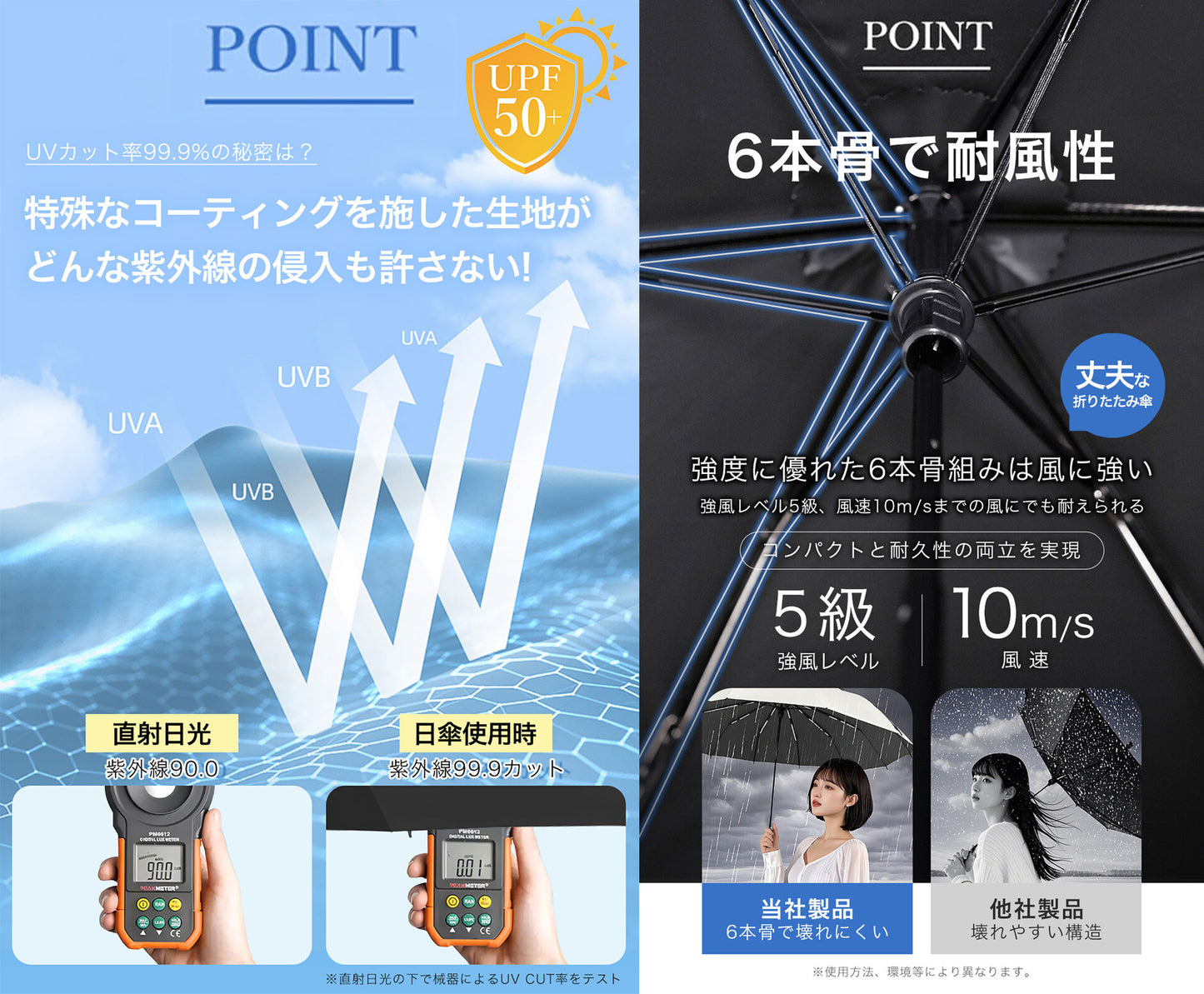 【全国配送料無料】高耐久・軽量カーボン日傘 晴雨兼用 ワンタッチ自動開閉