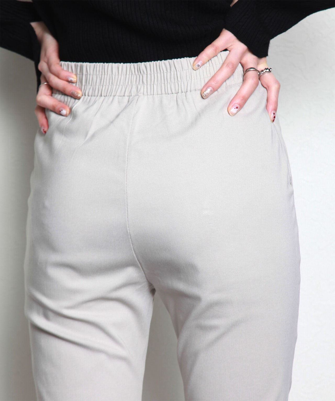 ハイテンションストレッチ美脚アンクルパンツ 3カラー M L LL