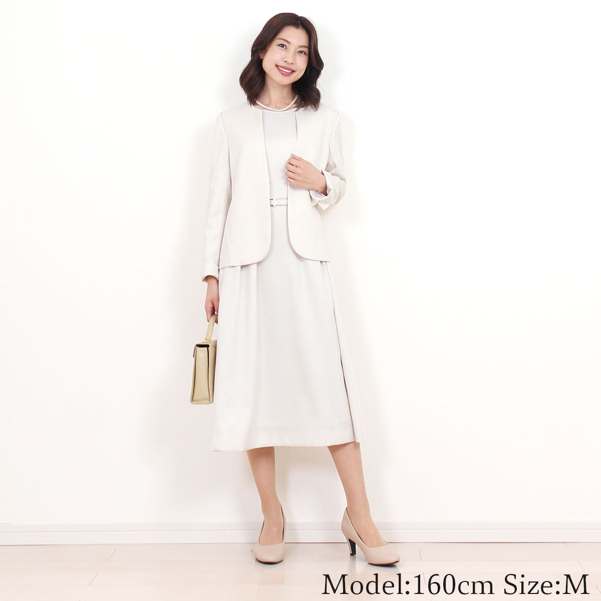 ノーカラージャケット&ワンピーススーツ 4カラー S M L LL