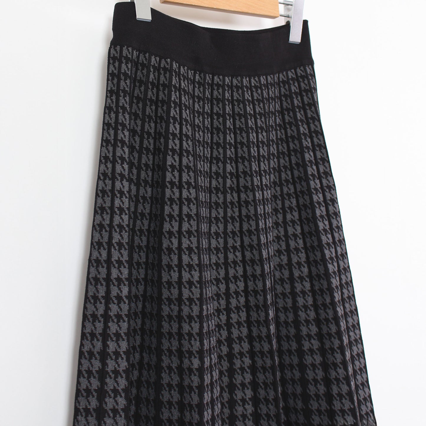 千鳥チェックニットロングスカート M〜L