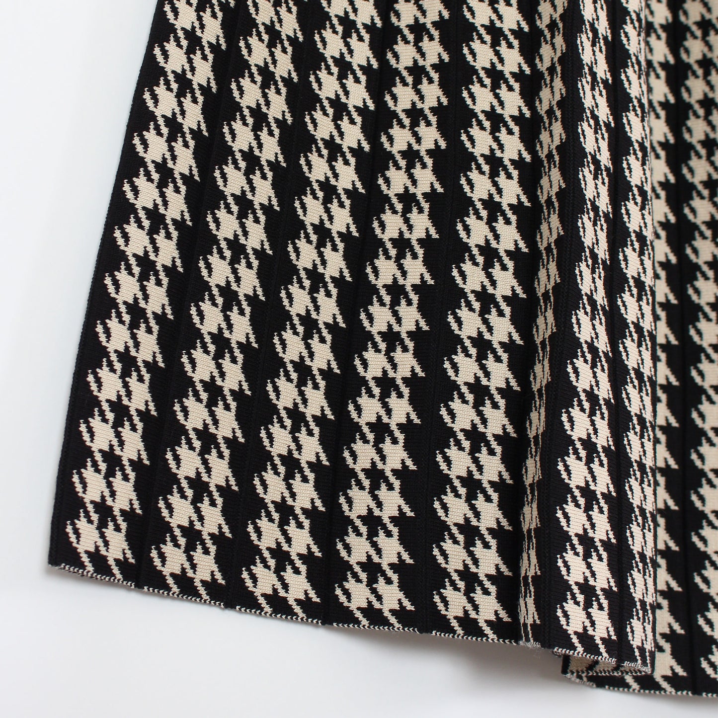 千鳥チェックニットロングスカート M〜L