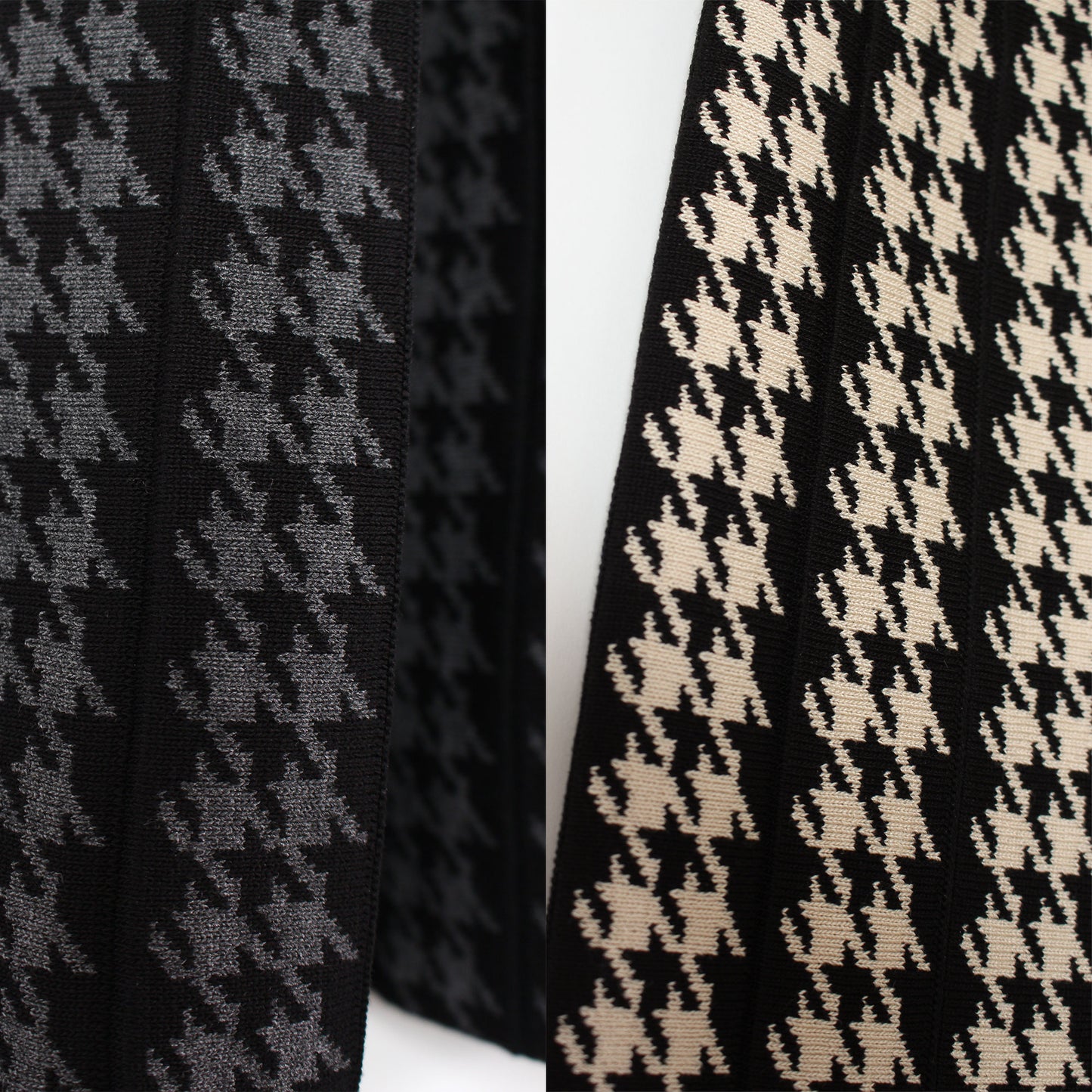 千鳥チェックニットロングスカート M〜L