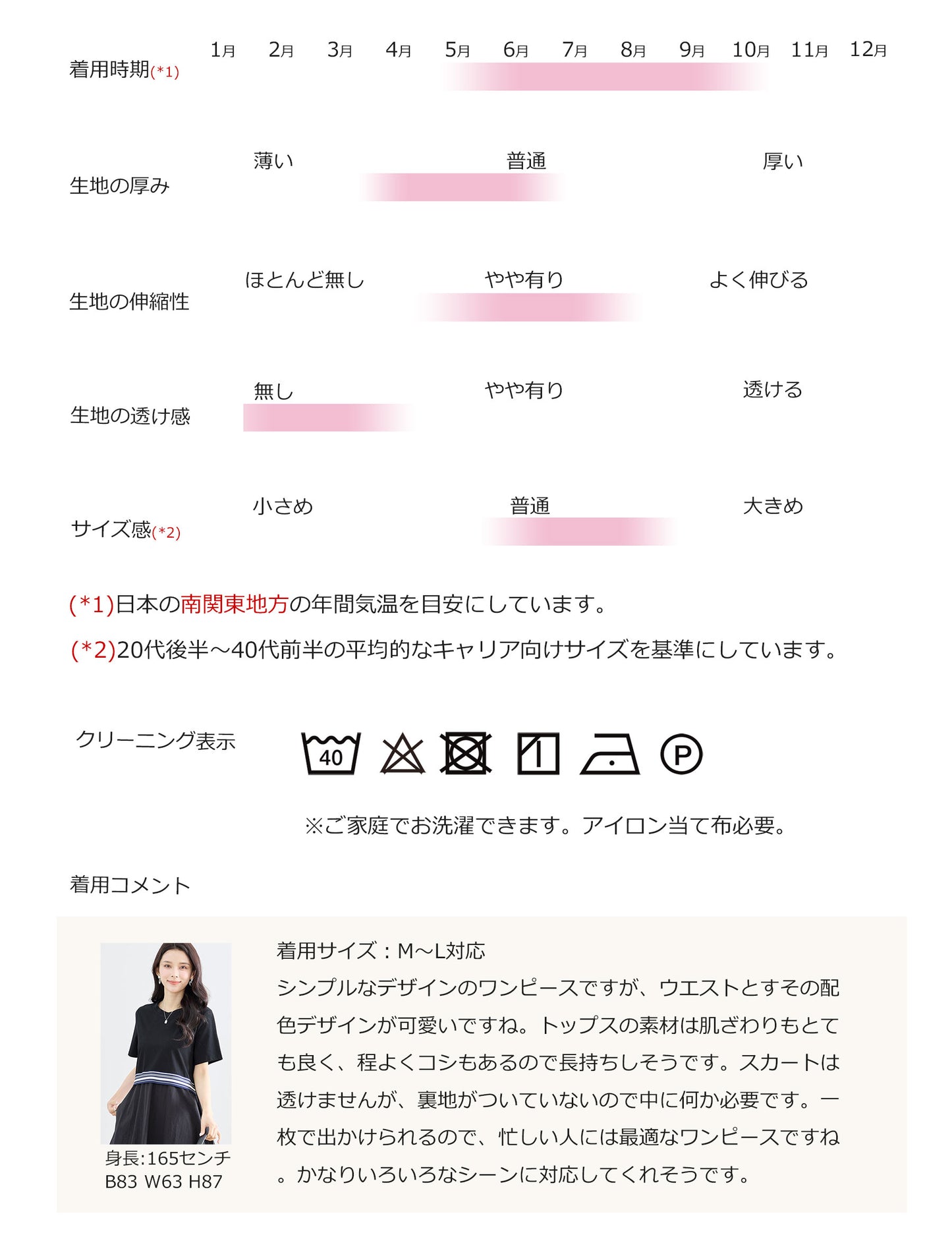 マルチボーダー切り替えドッキングワンピース M〜L