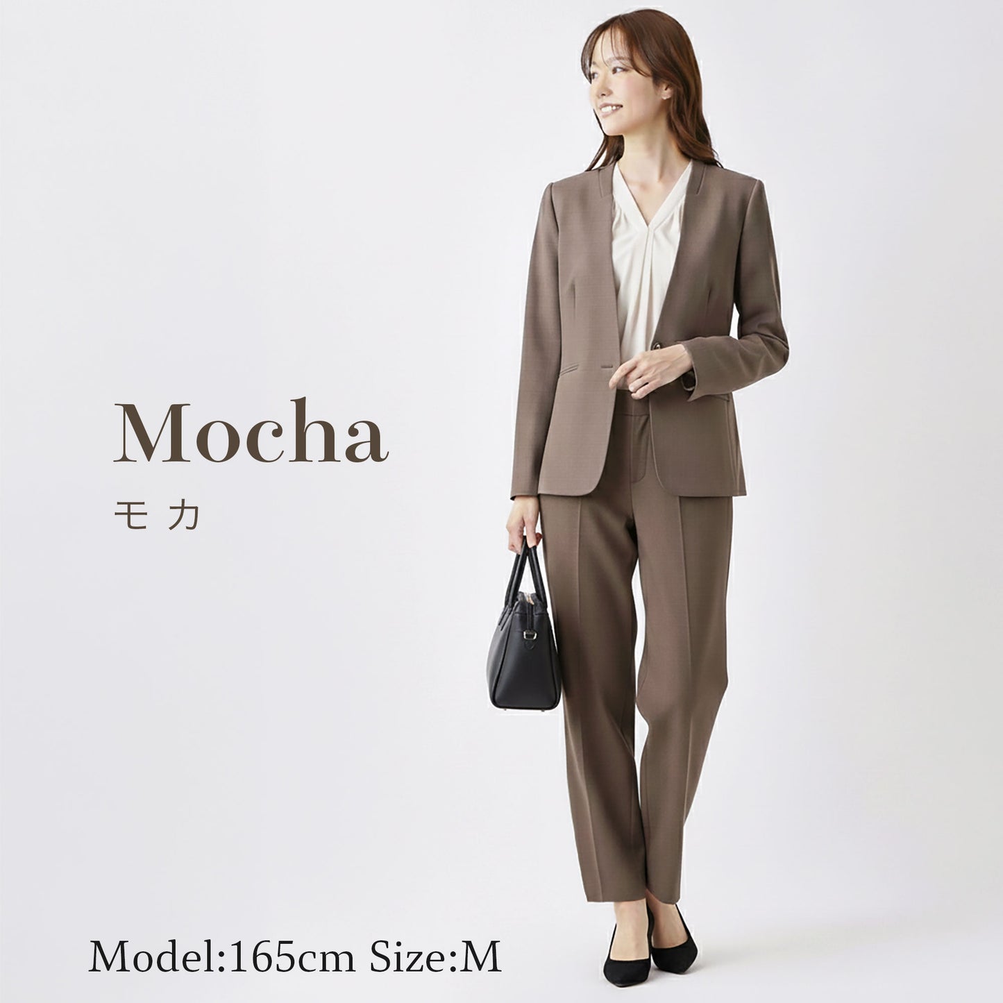 シャークスキン カラーレスジャケット＆パンツのセットアップスーツ 2カラー S・M・L