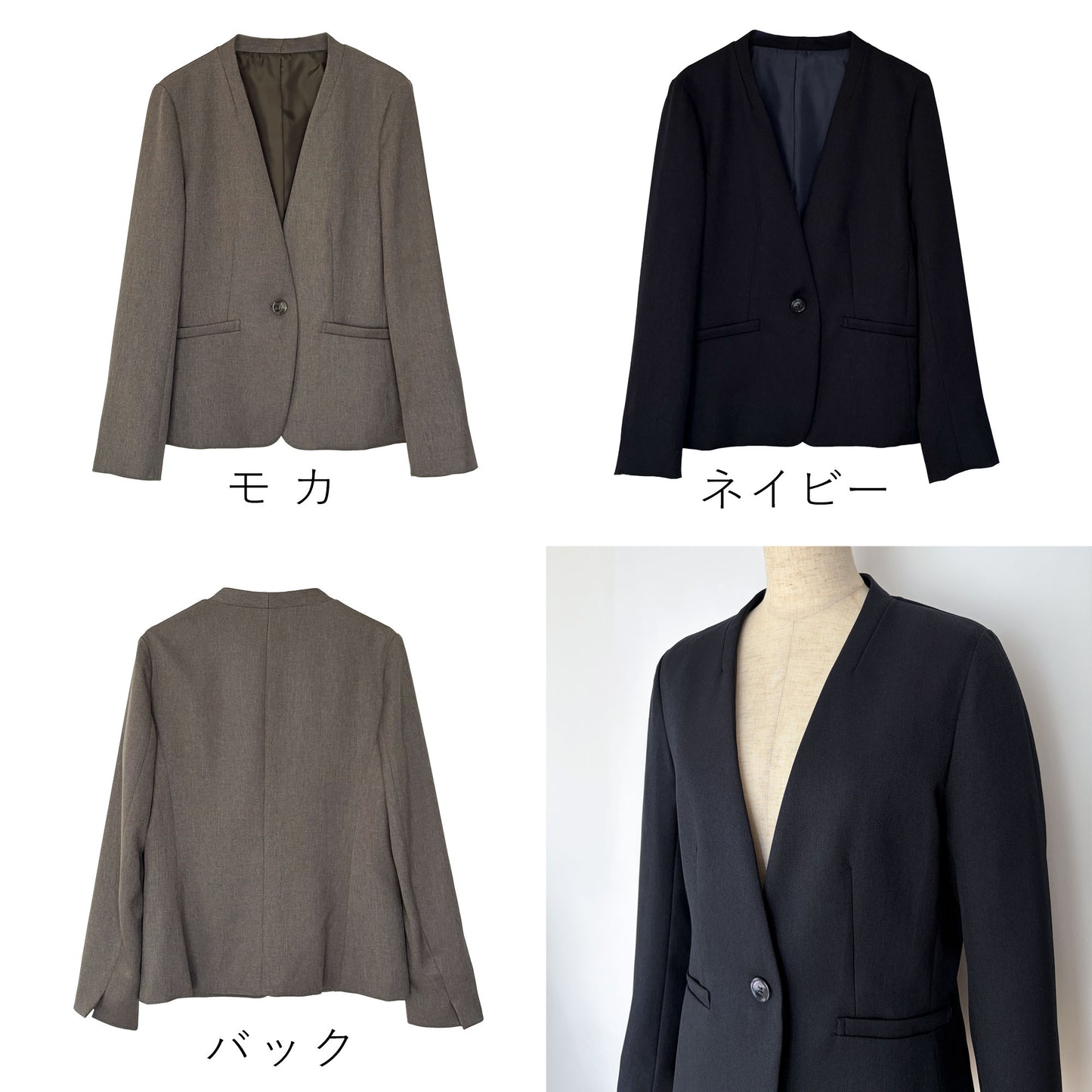 シャークスキン カラーレスジャケット＆パンツのセットアップスーツ 2カラー S・M・L