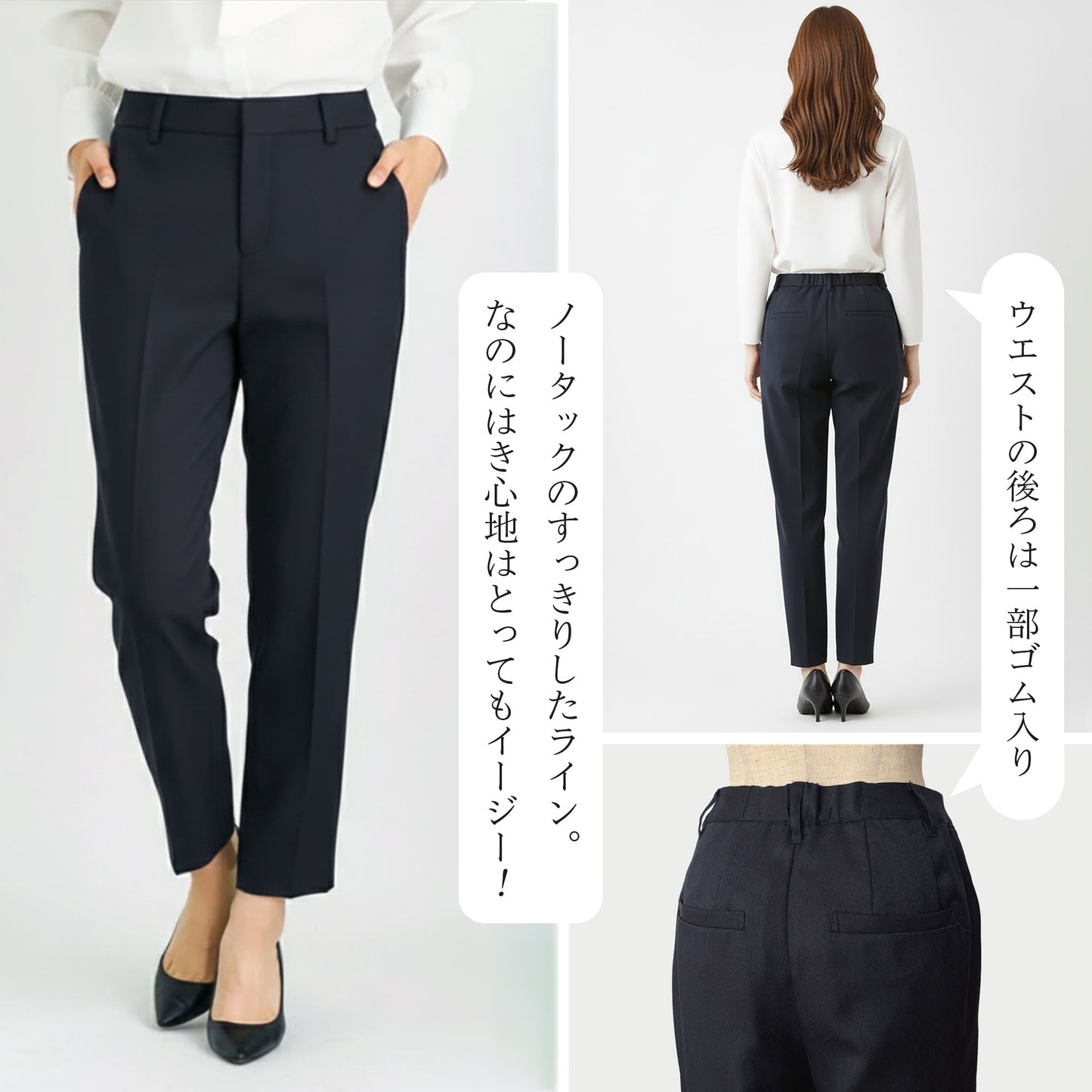 シャークスキン カラーレスジャケット＆パンツのセットアップスーツ 2カラー S・M・L