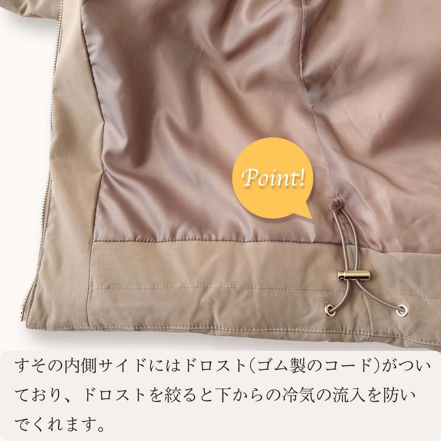 ファーフード付きショート丈ダウンジャケット 2カラー M