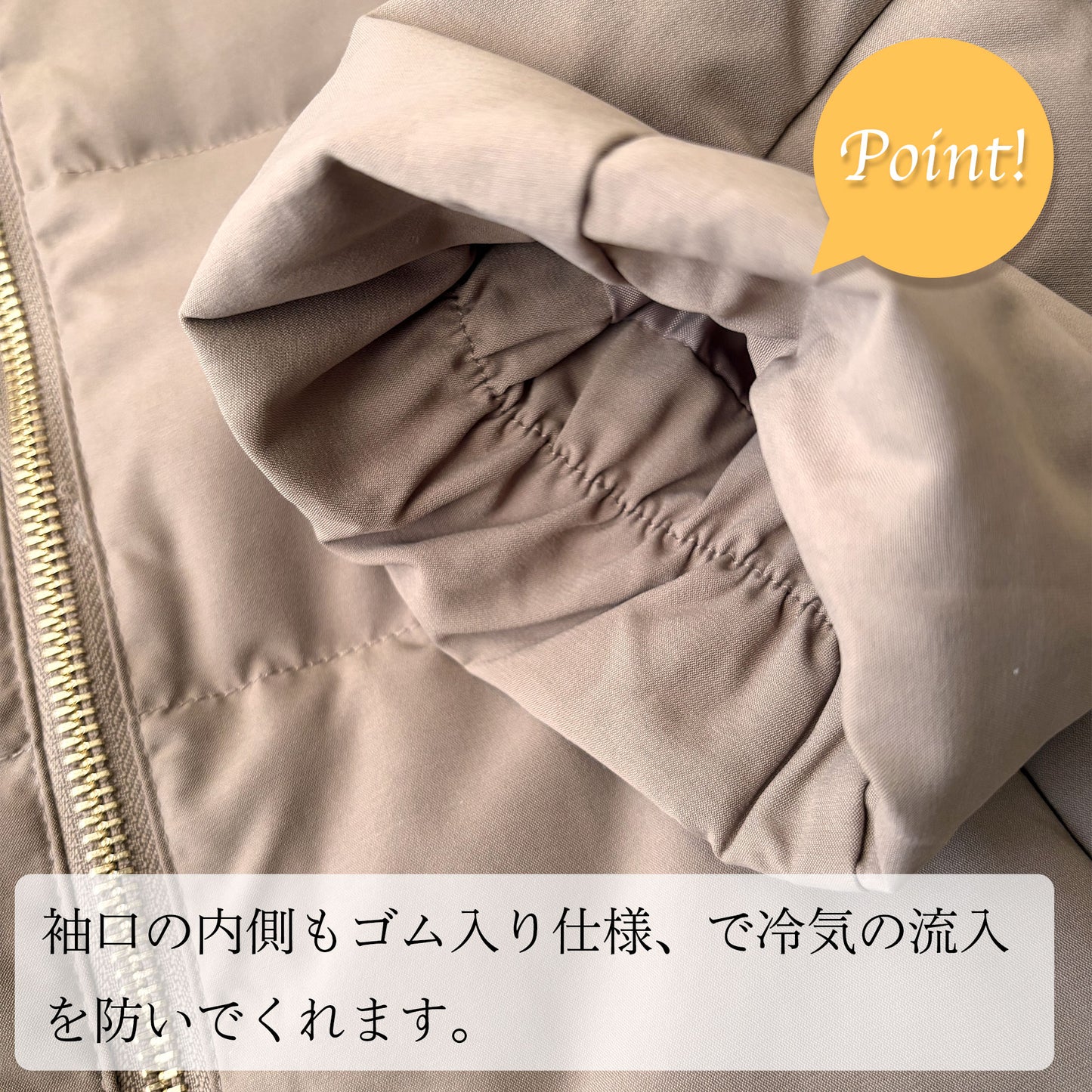 ファーフード付きショート丈ダウンジャケット 2カラー M