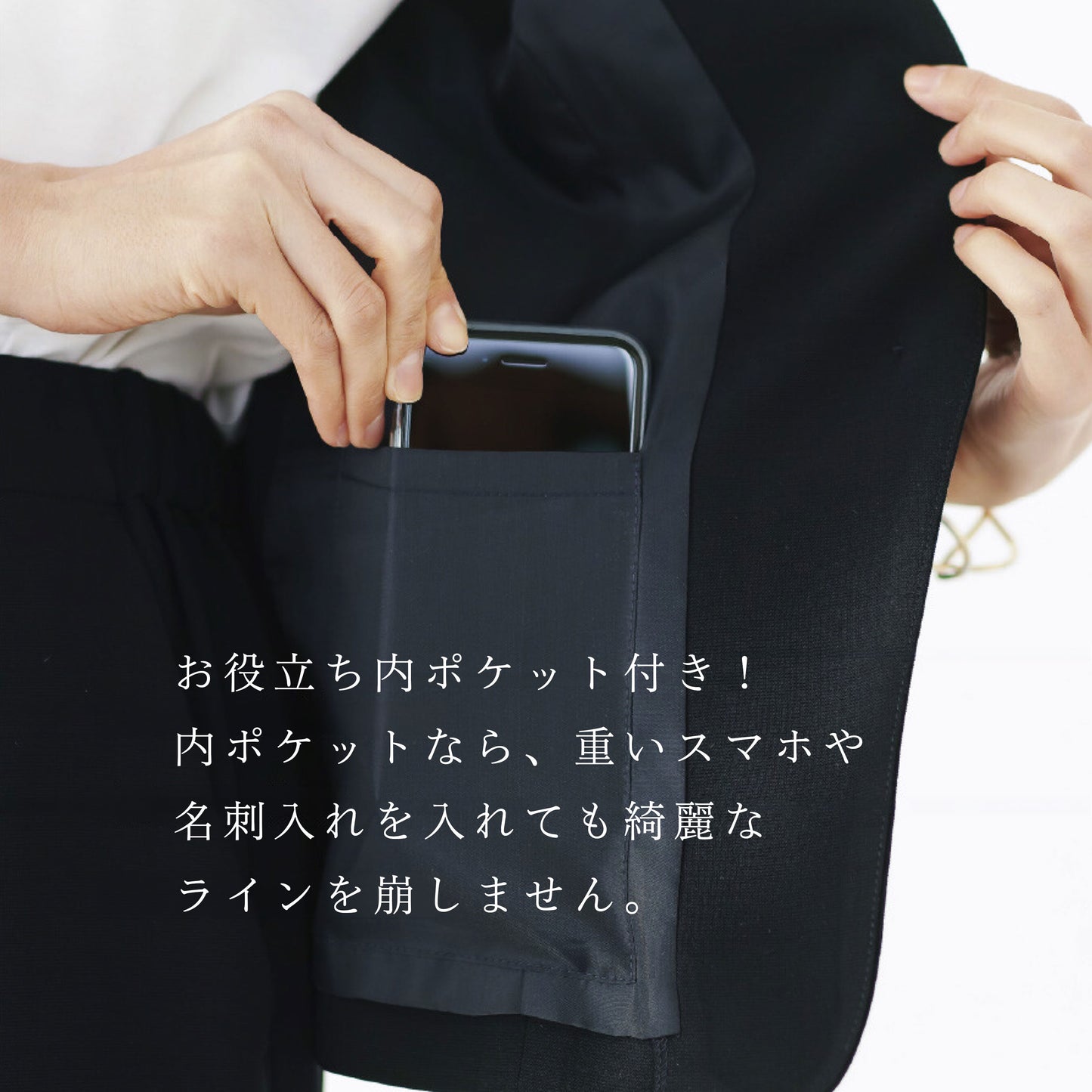 接触冷感オックス ワンボタンカラーレスジャケット S、M、L 16
