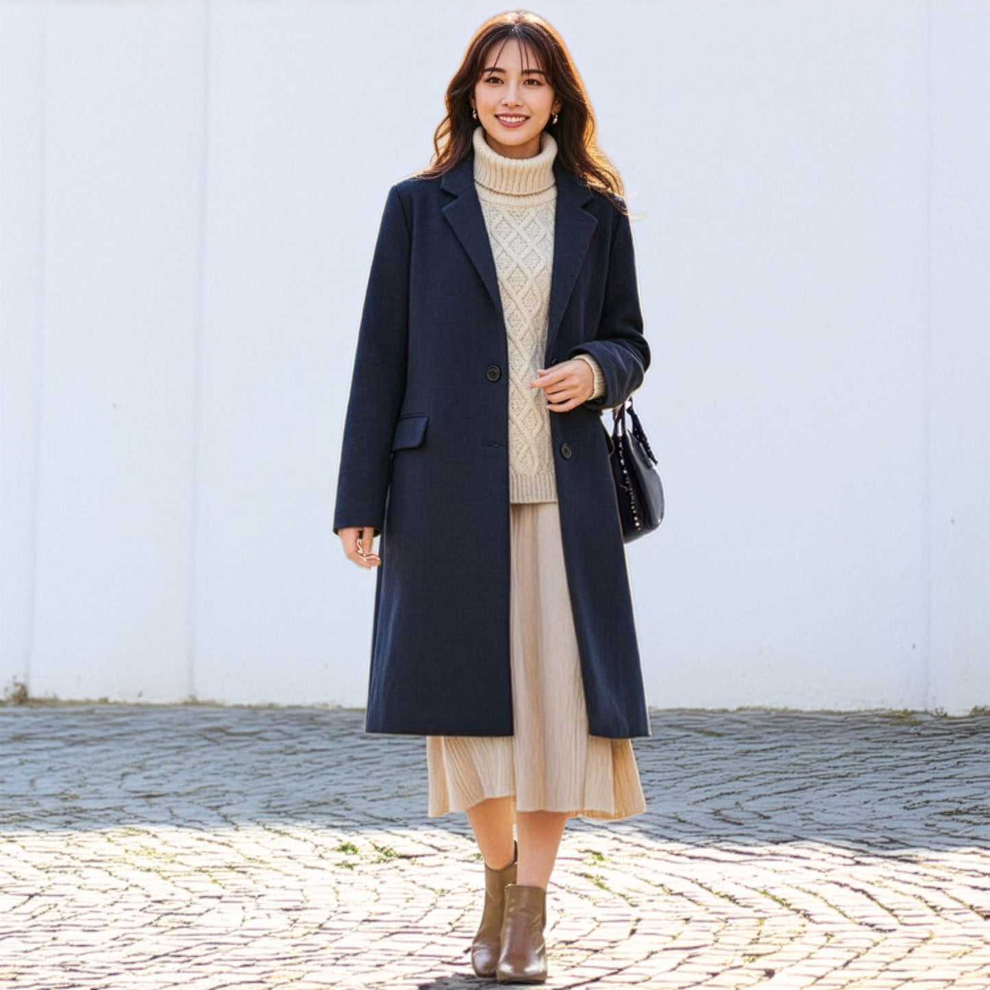 カシミヤタッチ フェイクウールチェスターコート M,L,LL 4カラー