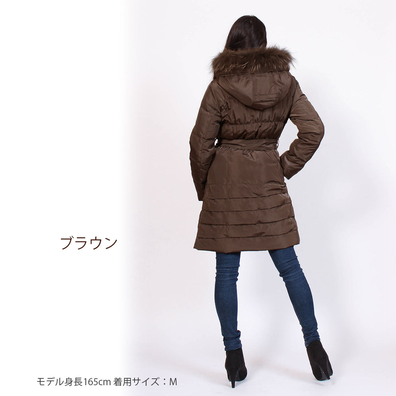 暖かく軽いコート(あむう)ブラウンM-L 新品タグ付