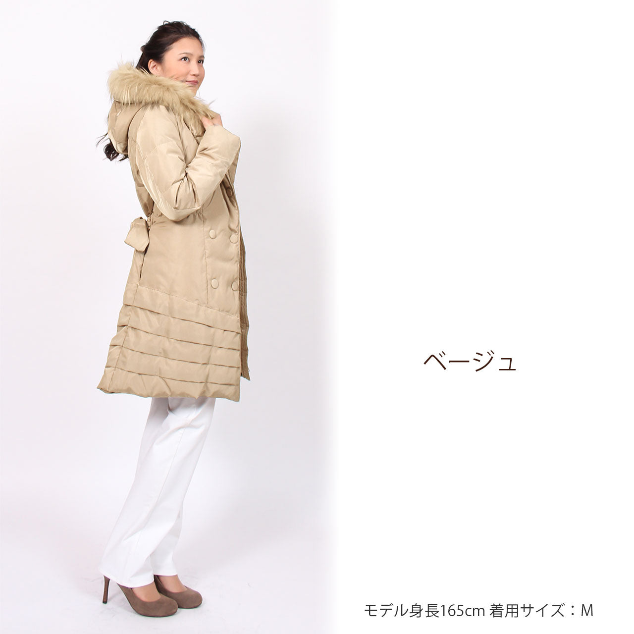 【FRAGILE】　ラクーンファーダウンジャケット　Mサイズ　高級素材　女性用